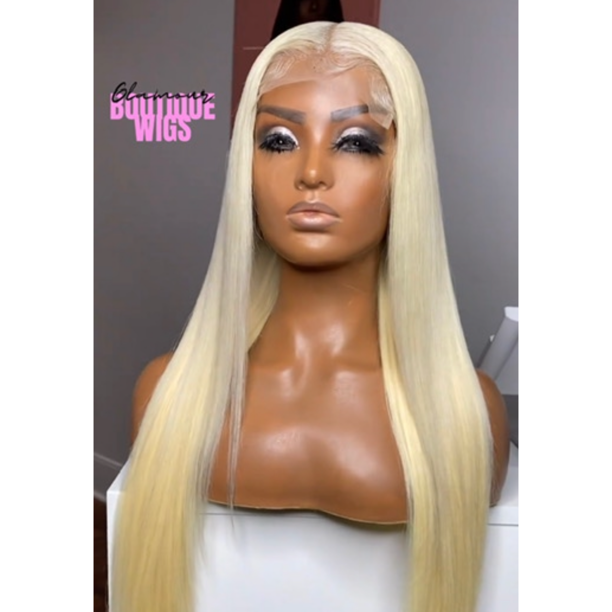 613 straight blonde 13x4 30inches Full Frontal HD Lace 200% Density baddie box