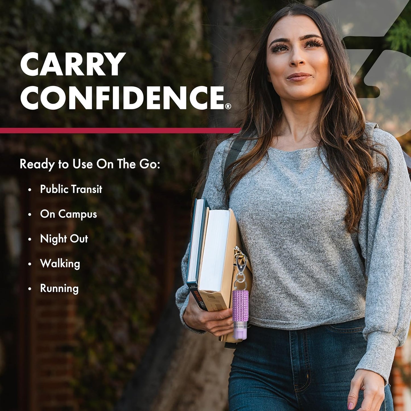 Pepper Spray, Quick Release Keychain for Easy Carry and Fast Access, Finger Grip for More Accurate and Faster Aim, Maximum Police Strength OC Spray, 0.54 Fl Oz, Secure and Easy to Use Safety