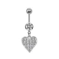 Sweet Butterfly Crown Heart Drop Belly Button Pink White Crystal Stone Hellokitty Dangle Navel Button Women'S Piercing Jewelry