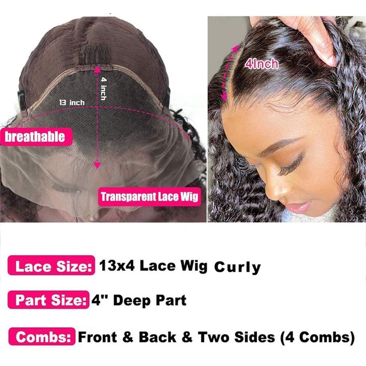 Deep wave 13X4 JET BLACK 24inches Full Frontal HD Lace 200% Density baddie box