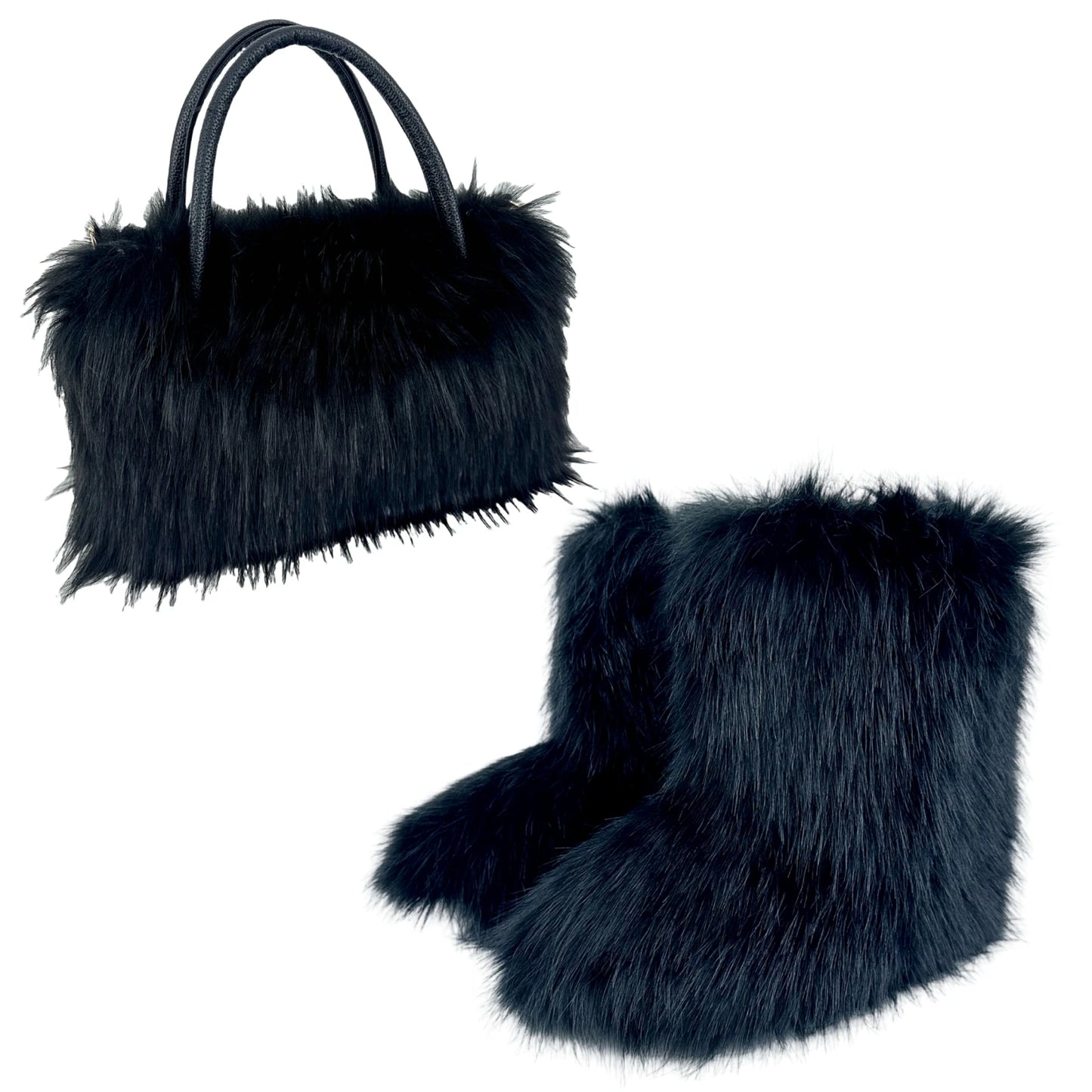 Fashion Women Handbag Autumn Winter Faux Fur Fluffy Handbags Soft Plush Designer Ladies Girl Shopper Purses for Travel Shopping