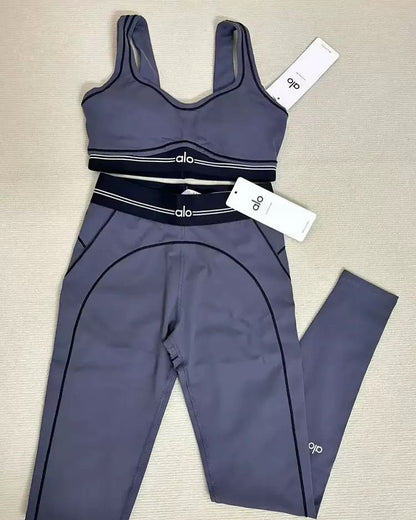 Alo Tracksuits Women'S Suits Fashion Pants Female Soild 2 Piece set