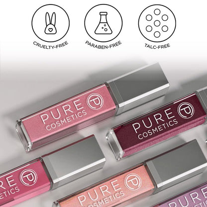 Pure Illumination Lip Gloss - Led-Lit Applicator W/Side Mirror - Non-Sticky, Moisturizing & Hydrating Lip Glosses - Soothes & Protects Dry Chapped Lips (Clear)
