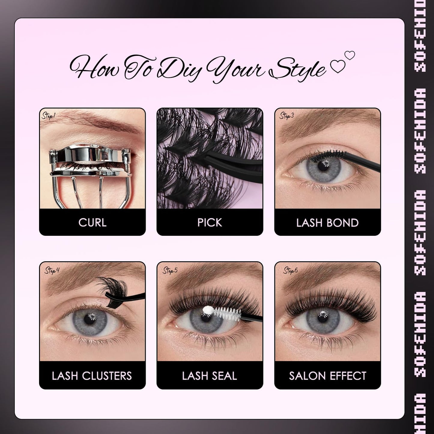 Lash Clusters Kit 80D Fluffy Lash Clusters Kit 10-18Mm Volume Eyelash Clusters D Curl Cluster Eyelash Extensions 3D Wispy Lashes Clusters DIY Lash Extension Kit(80D-10-18Mix Thick Kit)