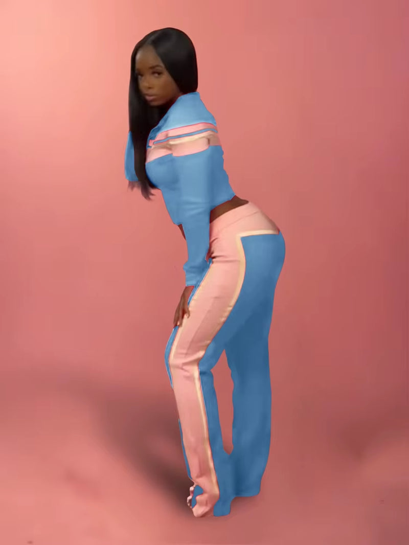 Trending 2025 Women Workout Jogging Suits Tube Top Jacket Pants Sets Ladies Streetwear Striped Tracksuit 3 Piece Gym Set Outfits