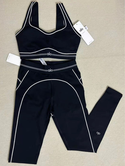 Alo Tracksuits Women'S Suits Fashion Pants Female Soild 2 Piece set