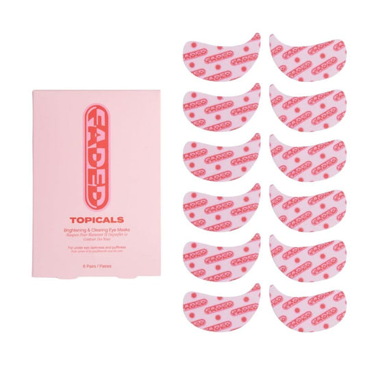 Faded Brightening under Eye Masks | Revitalizing Patches to Depuff, Hydrate, and Illuminate | Diminishes Dark Circles and Fine Lines | Made with Kojic Acid, Caffeine & Niacinamide