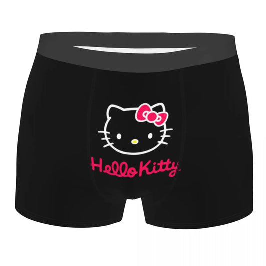 Hello Kitty Cute Face Boxers Briefs Ultra Soft Underwear Printed Novelty Underpants