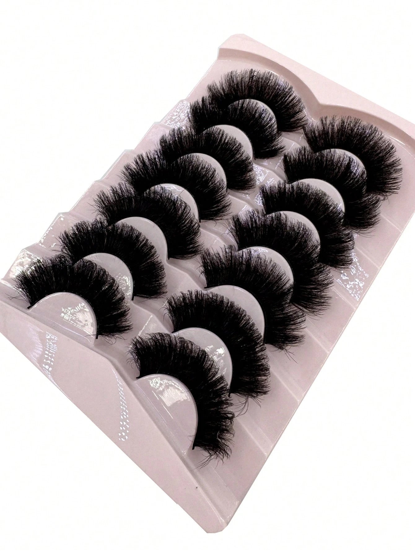7 Pairs 25Mm Dramatic Faux Mink Eyelashes, Fluffy 3D Lashes,Long Thick Volume Natural Faux Mink False Eyelashes, Thick Cross False Lashes, Multi-Layered Curly Lashes, Create Dramatic Thick Effect Suitable for Parties and Celebrations