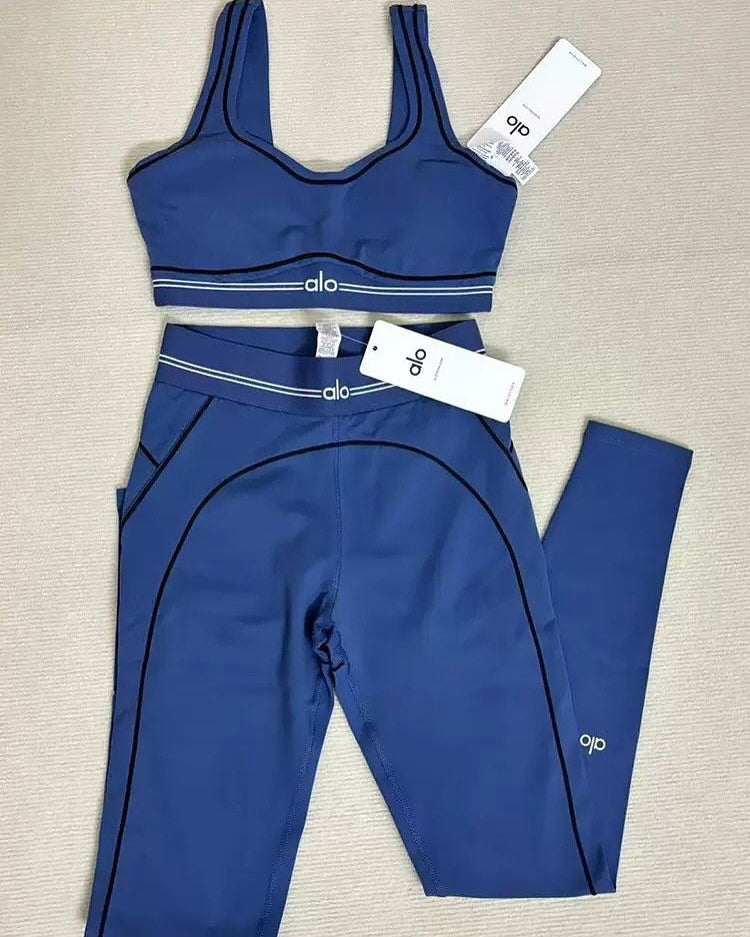 Alo Tracksuits Women'S Suits Fashion Pants Female Soild 2 Piece set