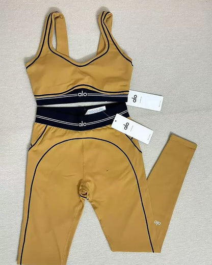 Alo Tracksuits Women'S Suits Fashion Pants Female Soild 2 Piece set