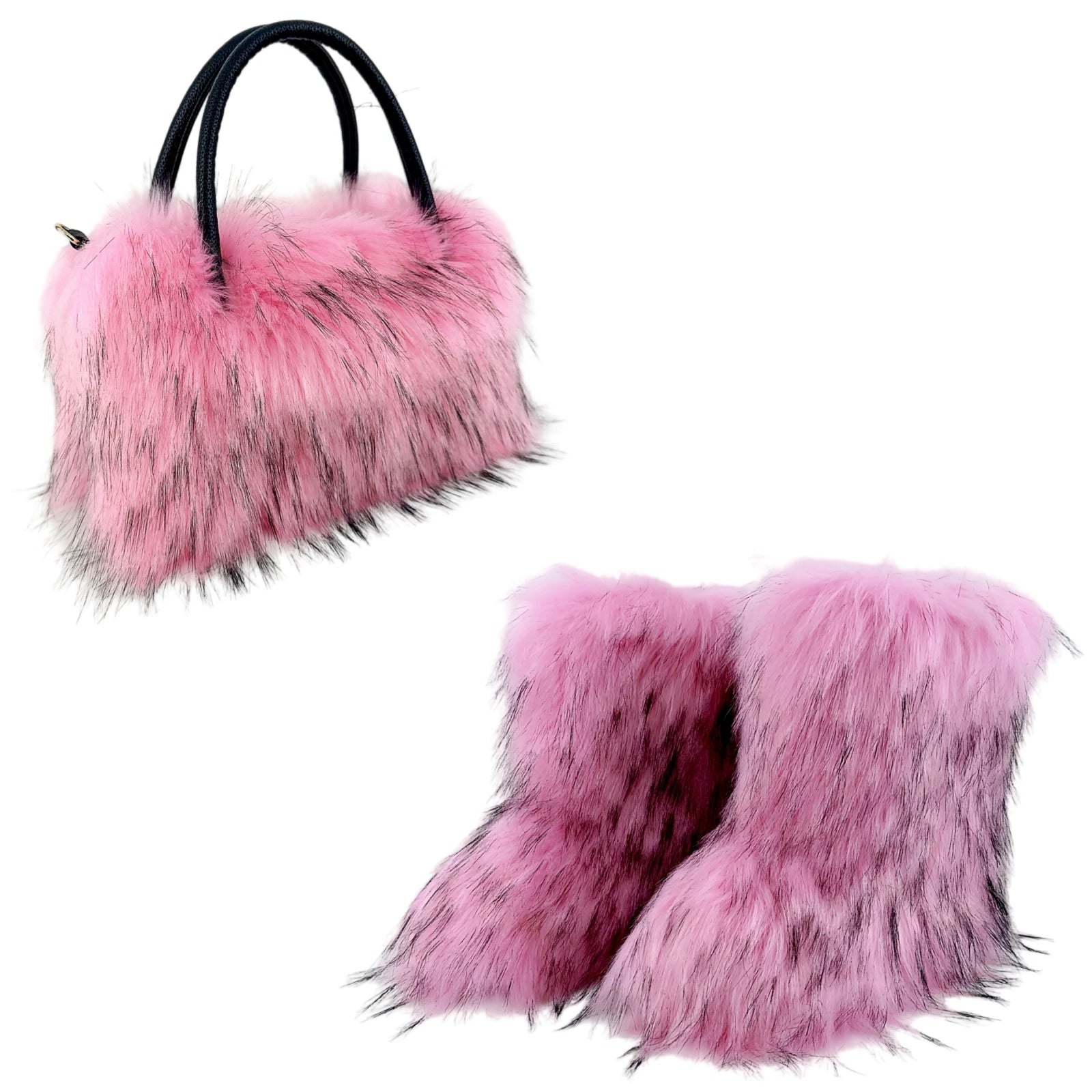 Fashion Women Handbag Autumn Winter Faux Fur Fluffy Handbags Soft Plush Designer Ladies Girl Shopper Purses for Travel Shopping