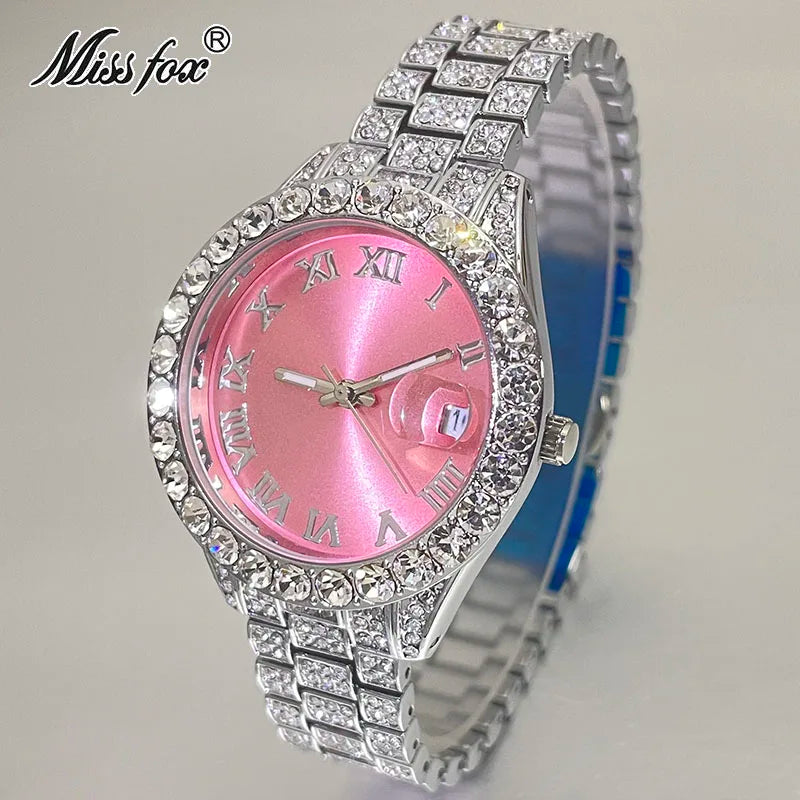 Pink Women Watches Luxury Small Face Elegant Quartz Watch for Ladies Icy Look Party Jewelry Mini Babe so Cute Arm Clock