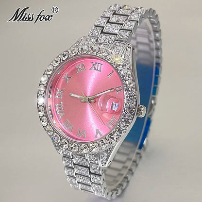 Pink Women Watches Luxury Small Face Elegant Quartz Watch for Ladies Icy Look Party Jewelry Mini Babe so Cute Arm Clock