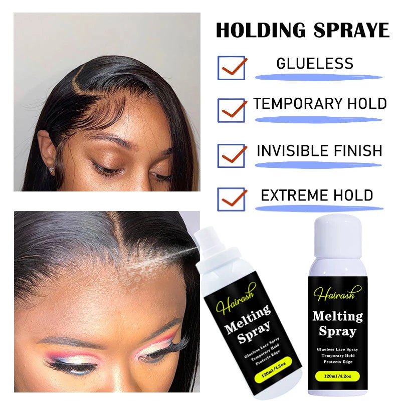 Melting Spray for Lace Wigs Lace Tint Mousse Wig Glue Waterproof Glue Remover Wig Installation Kit Set