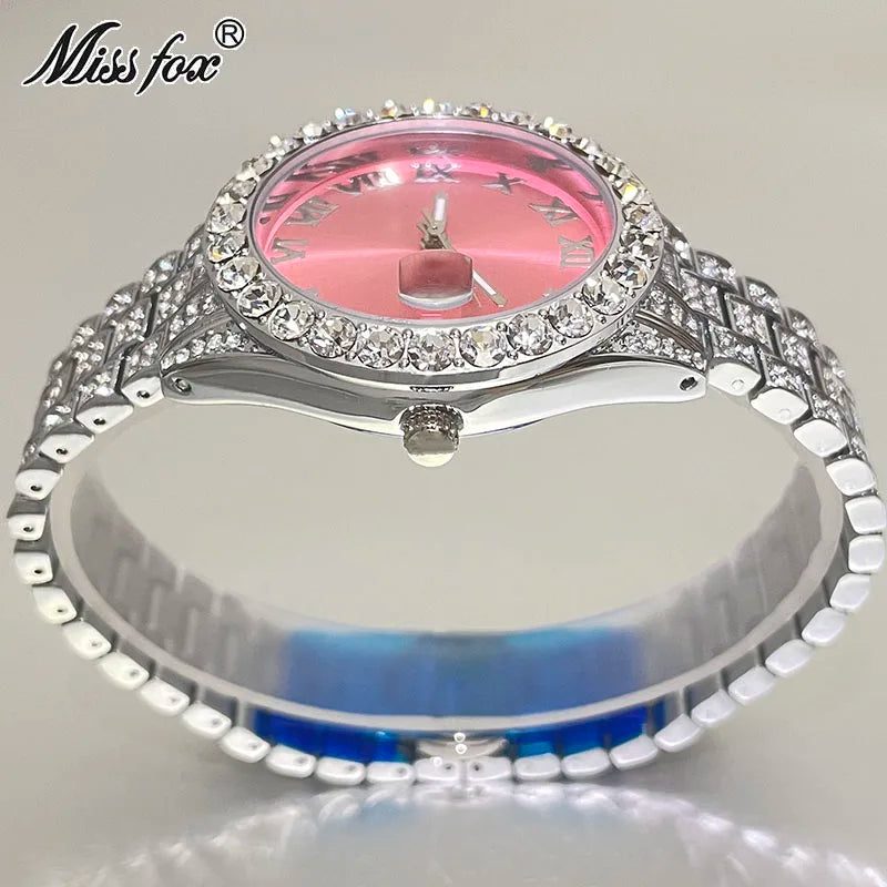 Pink Women Watches Luxury Small Face Elegant Quartz Watch for Ladies Icy Look Party Jewelry Mini Babe so Cute Arm Clock