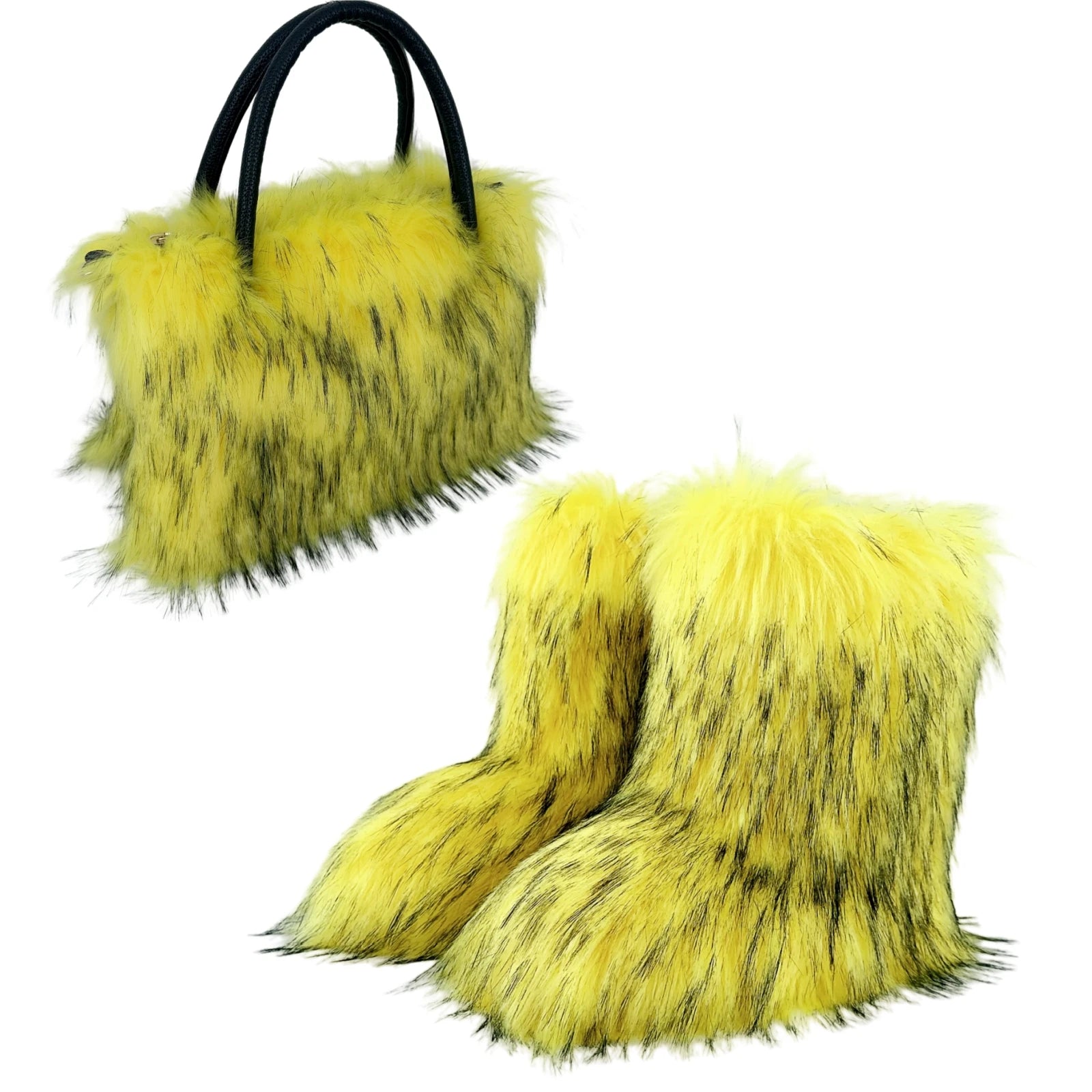 Fashion Women Handbag Autumn Winter Faux Fur Fluffy Handbags Soft Plush Designer Ladies Girl Shopper Purses for Travel Shopping