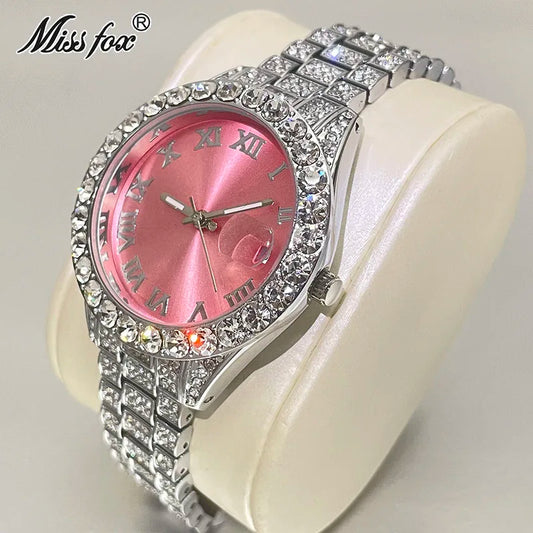 Pink Women Watches Luxury Small Face Elegant Quartz Watch for Ladies Icy Look Party Jewelry Mini Babe so Cute Arm Clock