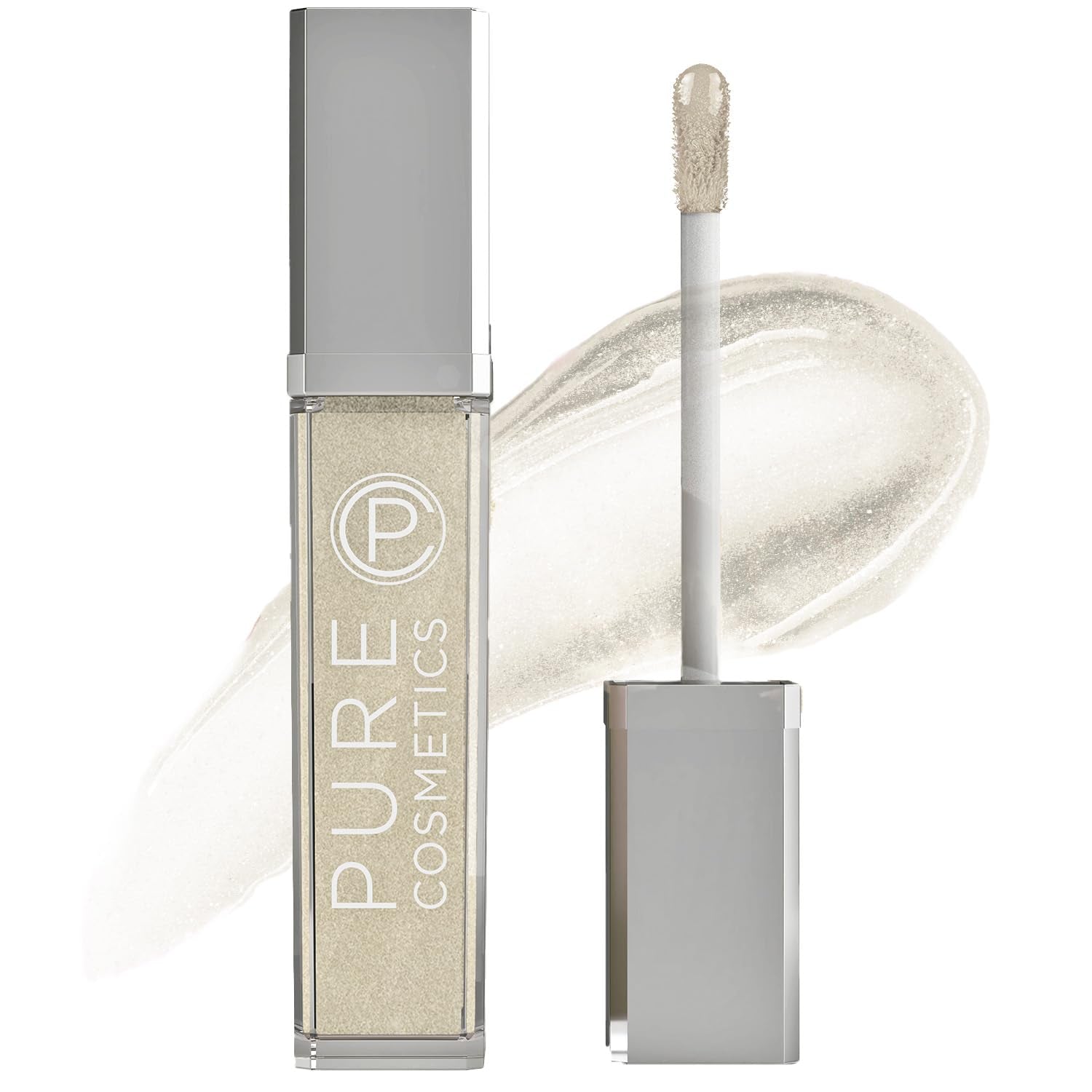 Pure Illumination Lip Gloss - Led-Lit Applicator W/Side Mirror - Non-Sticky, Moisturizing & Hydrating Lip Glosses - Soothes & Protects Dry Chapped Lips (Clear)