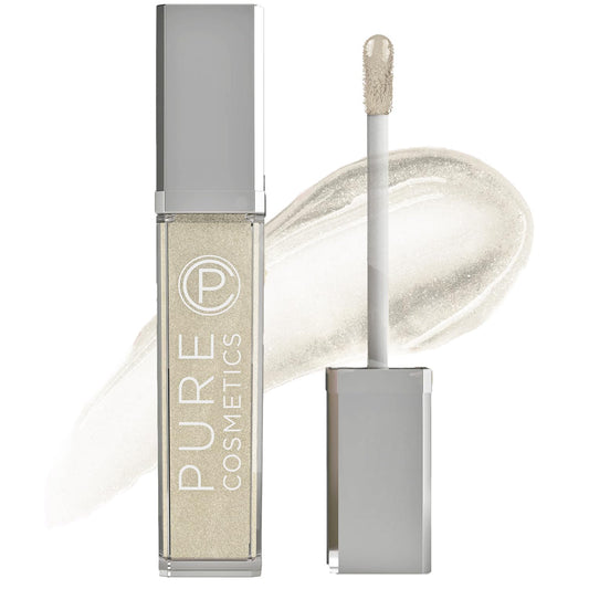 Pure Illumination Lip Gloss - Led-Lit Applicator W/Side Mirror - Non-Sticky, Moisturizing & Hydrating Lip Glosses - Soothes & Protects Dry Chapped Lips (Clear)