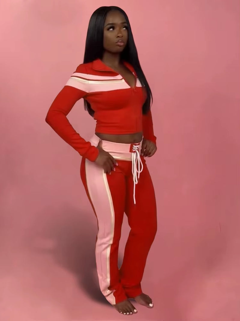 Trending 2025 Women Workout Jogging Suits Tube Top Jacket Pants Sets Ladies Streetwear Striped Tracksuit 3 Piece Gym Set Outfits