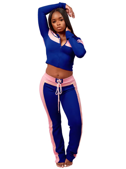 Trending 2025 Women Workout Jogging Suits Tube Top Jacket Pants Sets Ladies Streetwear Striped Tracksuit 3 Piece Gym Set Outfits